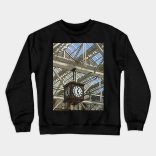 Glasgow Central Train Station Clock (1) Crewneck Sweatshirt